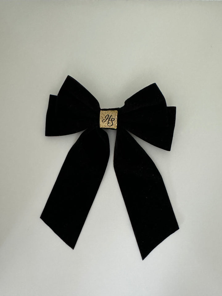 Black velvet bow Hannah Sophia England 