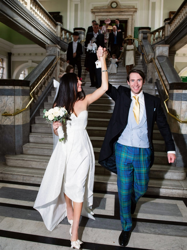 Elegant Detachable Ivory Lace wedding skirt Dress Hannah Sophia England 