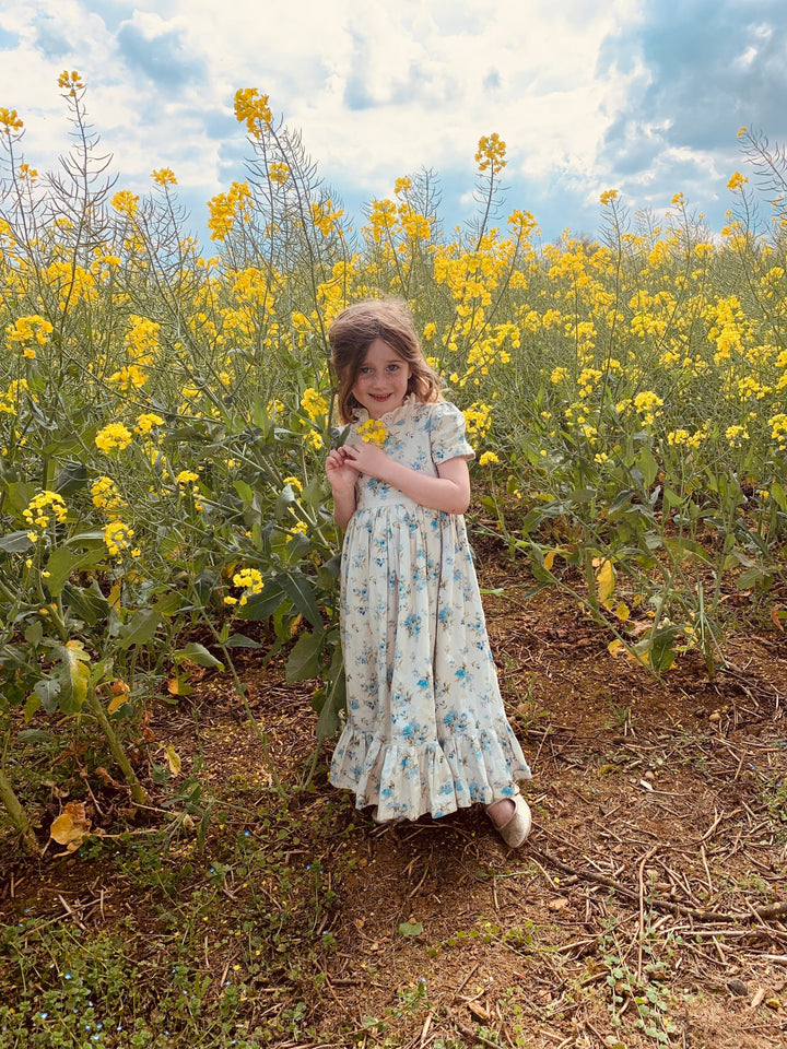 Floral reversible children's dress child dress Hannah Sophia England 
