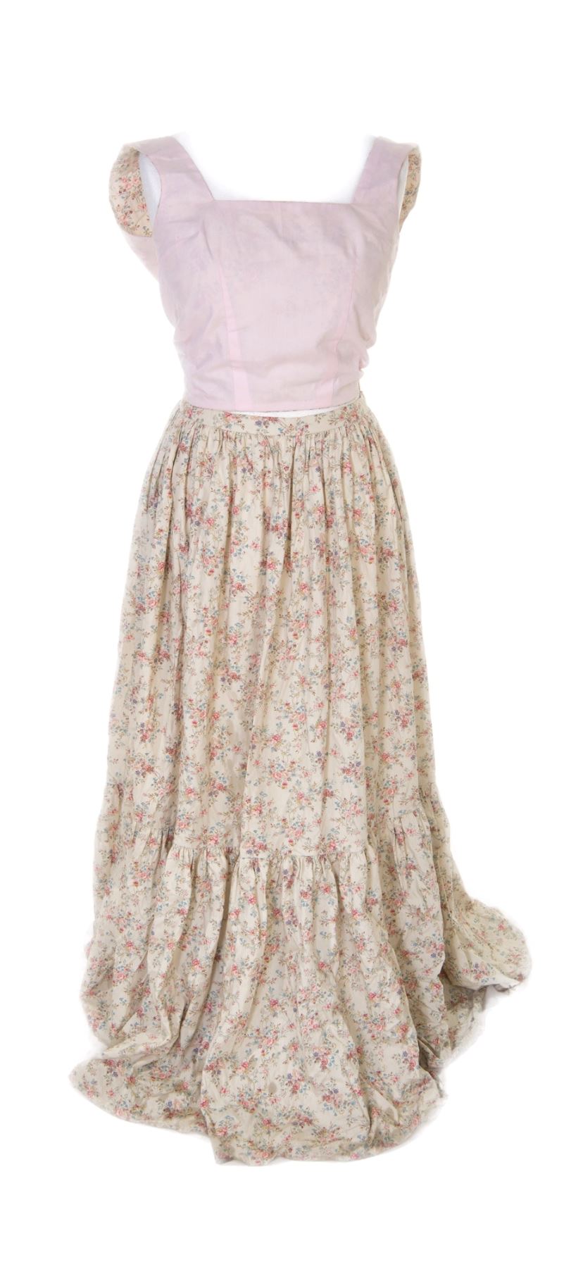 Floral and baby pink reversible backless bow top Top Hannah Sophia England 