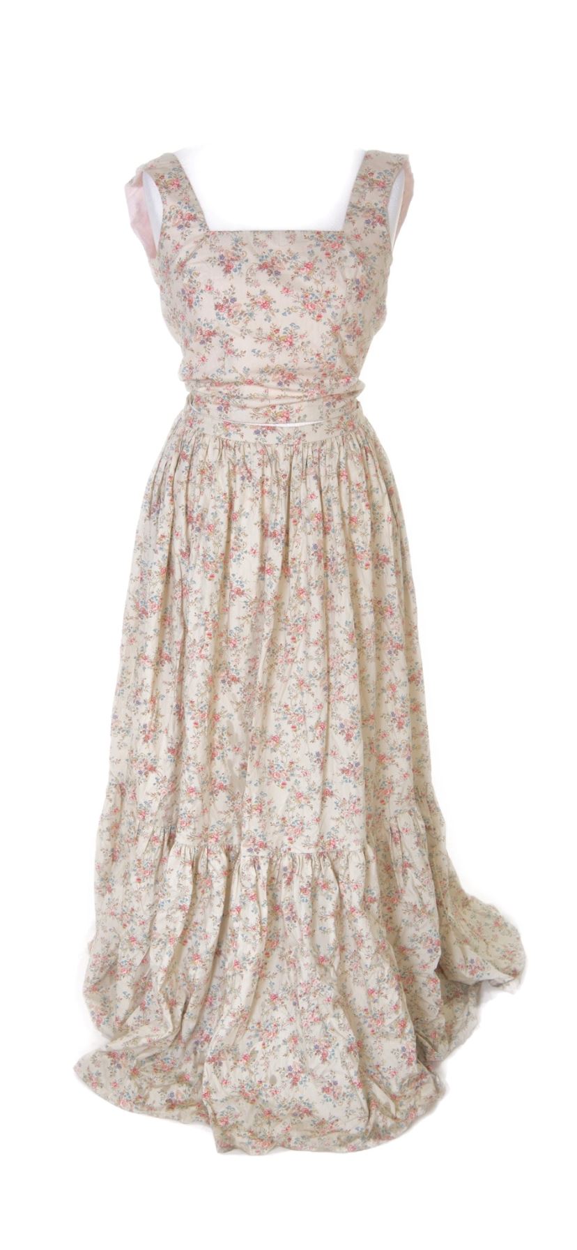 Floral pink maxi skirt with pockets Dress Hannah Sophia England 