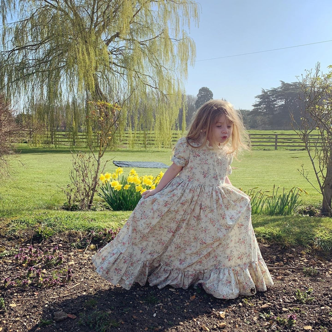 Floral reversible children's dress child dress Hannah Sophia England 