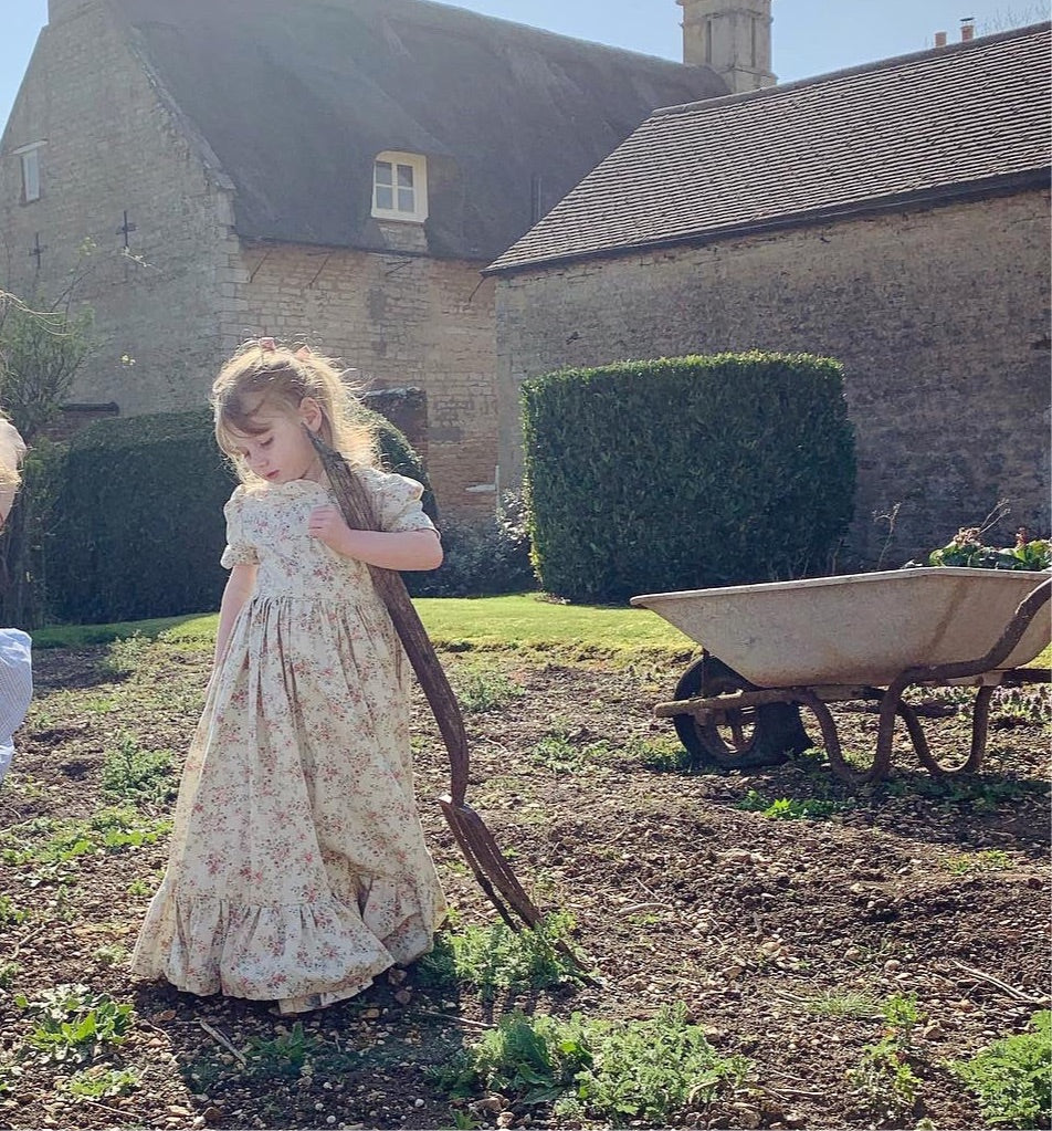 Floral reversible children's dress child dress Hannah Sophia England 