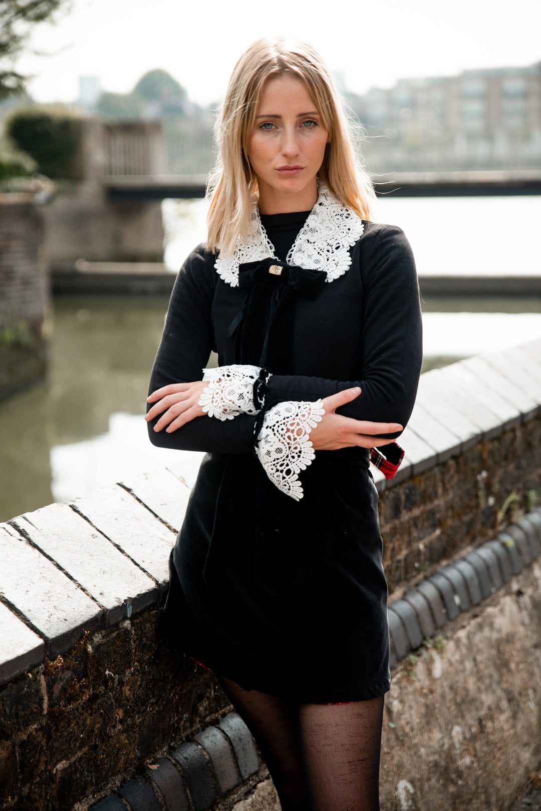 Hannah Sophia England | Dainty Lace Collar with velvet Hannah Sophia England 