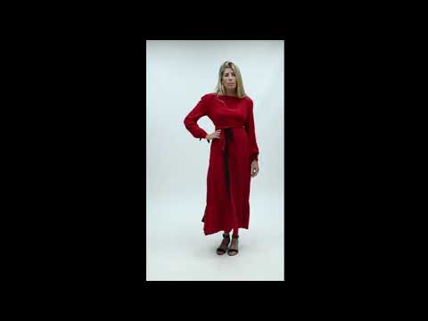 Clementine Gown -  Rouge Red / Black luxury 4- way reversible dress