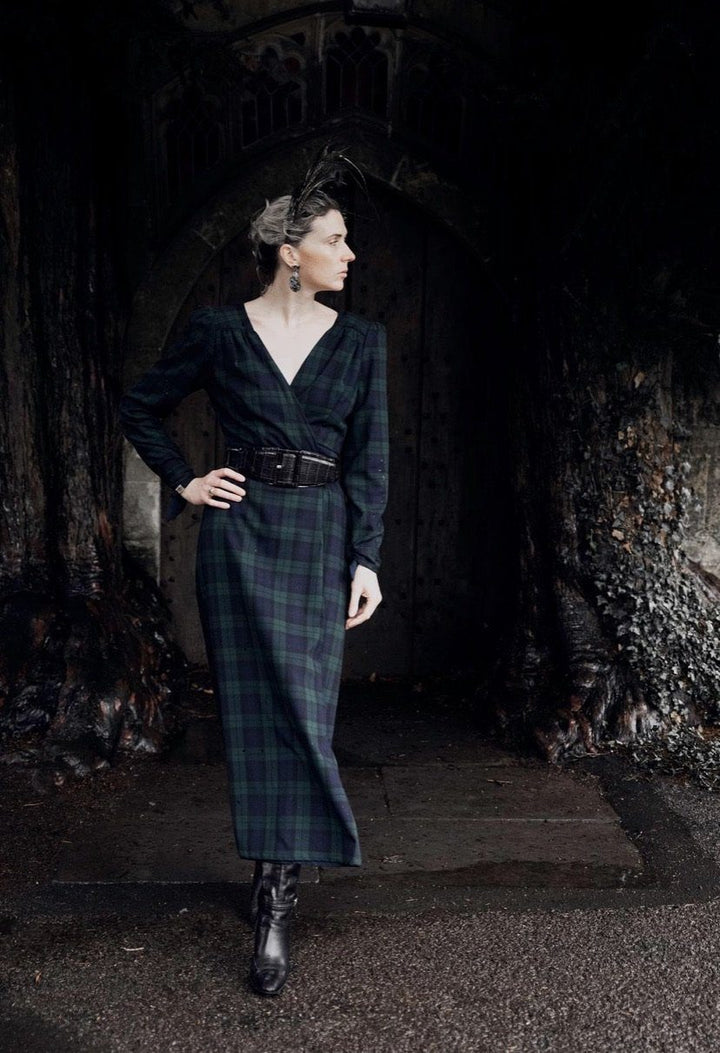 PRE-ORDER Sarah Gown 4-way luxury reversible tartan dress Hannah Sophia England 