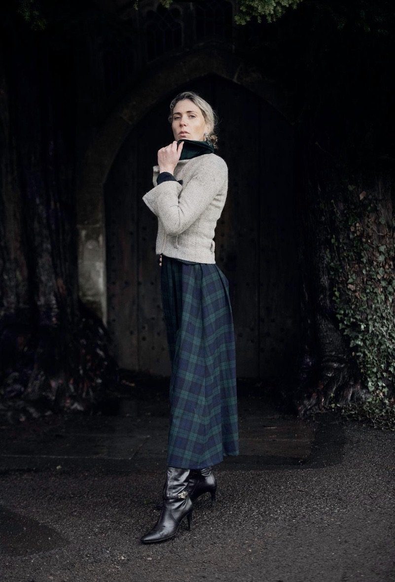 PRE-ORDER Sarah Gown 4-way luxury reversible tartan dress Hannah Sophia England 