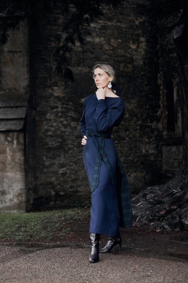 PRE-ORDER Sarah Gown 4-way luxury reversible tartan dress Hannah Sophia England 