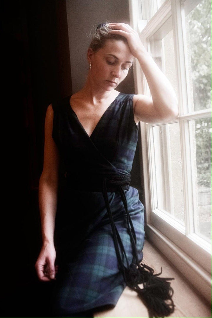 PRE-ORDER Violet Midi 4-way luxury reversible tartan dress Hannah Sophia England 