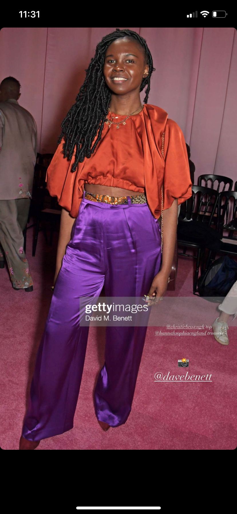 Purple silk trousers Trousers Hannah Sophia England 