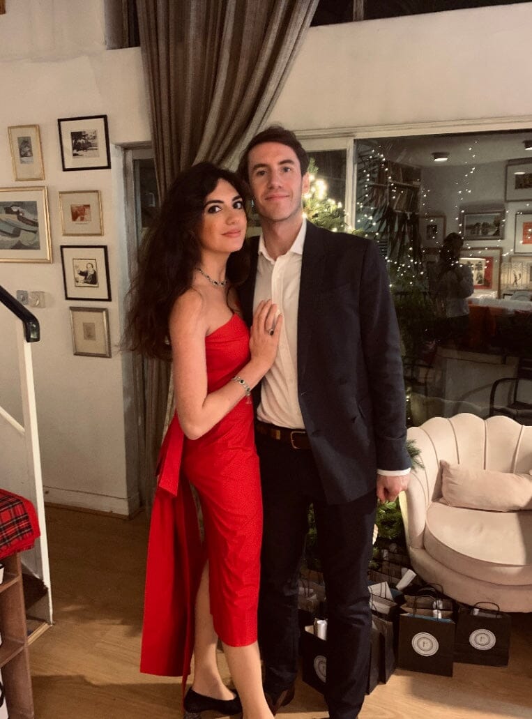 Rouge red detachable dress with detachable sleeves Dress Hannah Sophia England 