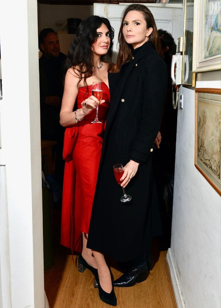 Rouge red detachable dress with detachable sleeves Dress Hannah Sophia England 