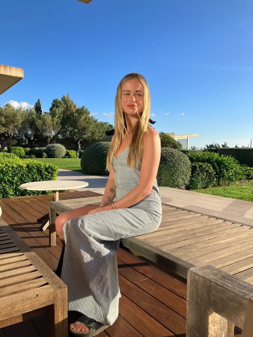 Stripe and black reversible tie up dress Dress Hannah Sophia England 