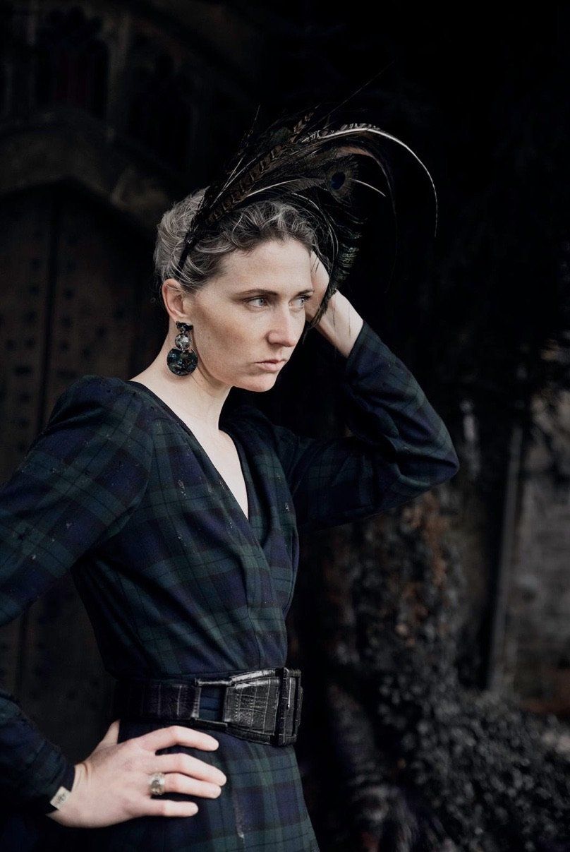 TALL Sarah Kate Byrne 4-way reversible tartan wrap dress Hannah Sophia England 