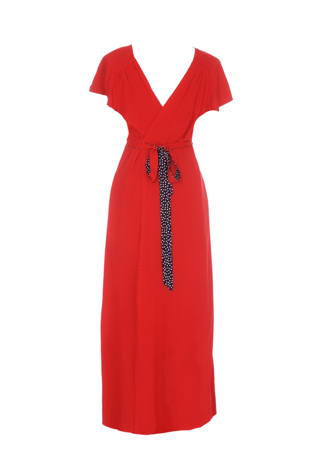 The Classic Florence Gown, Navy polka, Red reversible maxi Hannah Sophia 