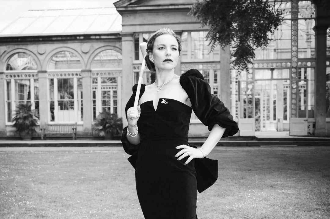 Velvet Detachable Bow Dress Dress Hannah Sophia England 